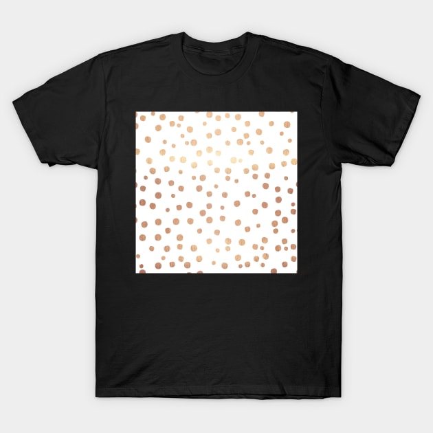 ROSE GOLD CONFETTI T-Shirt by alexrow